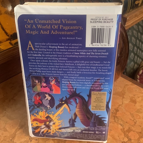 Walt Disney Sleeping Beauty VHS - Picture 6 of 7